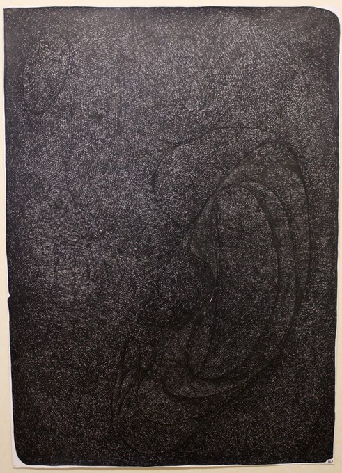 Ear, 2001, ink on paper, 110x73 cm © Robin Vermeersch