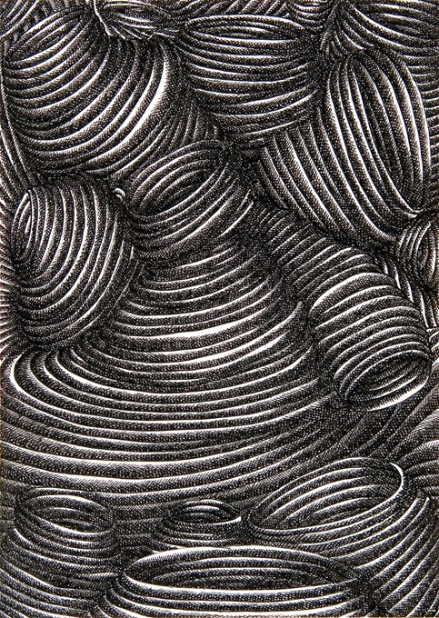 Spiraal 1, 2005, ink on paper, 21x30cm © Robin Vermeersch