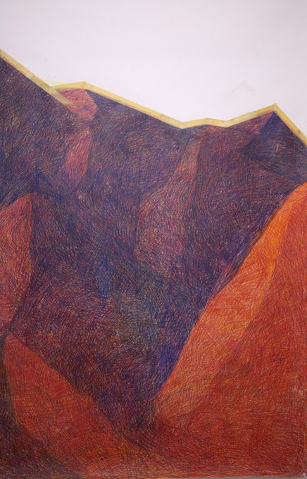 Mountain Chain, 1999, colorpencil on paper, 120x180 cm © Robin Vermeersch