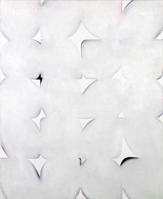 Wit met gaten, 2010, olieverf op doek, 40x60 cm © Robin Vermeersch