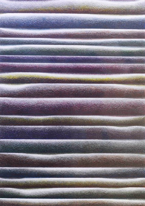 Brede banen, 2015, kleurpotlood op papier, 30x21 cm © Robin Vermeersch